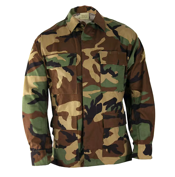US Army woodland camouflage BDU field jacket variant